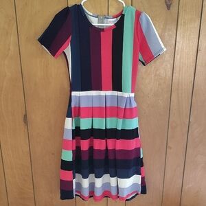 LuLaRoe Multicolor Striped Dress